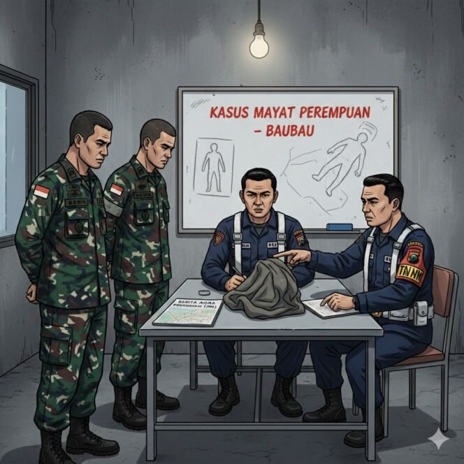 
Dua Anggota TNI Berpangkat Prada Diperiksa Diduga Terlibat Kasus Penemuan Mayat Perempuan di Baubau
