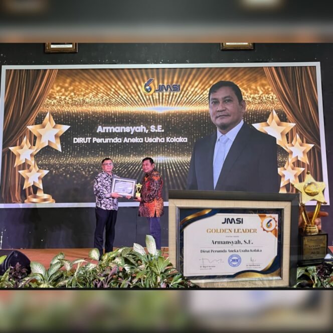 
Kerja Nyata Berbuah Manis, Perumda  Kolaka  di Anugerahi ‘Golden Leader ‘ JMSI 2026