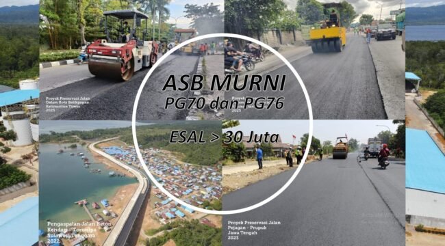 Dokumentasi penggunaan aspal Buton dibeberapa ruas jalan di Indonesia