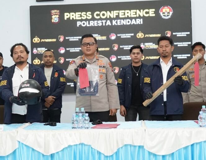 
Polresta Kendari Gulung Pelaku Kriminalitas, Dari Penganiayaan Ojol, Kasus KDRT, Pemerkosaan, hingga Penggelapan Motor