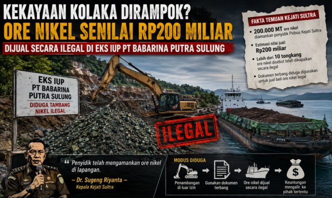 
Ilustrasi Perkara Kejati Amankan Ore Nikel PT Babarina Putra Sulung bernilai Rp 200 miliar